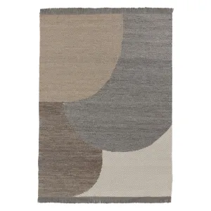 Umari Wool Rug [Grey melange/Stone grey melange/Natural white]