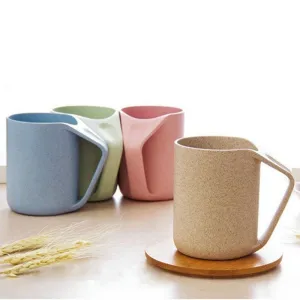 Unbreakable Wheat Straw Kettle Set with Lightweight Cups