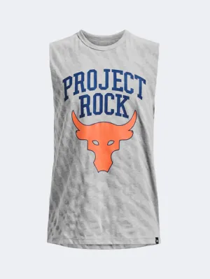 Under Armour Project Rock Show Your Bull Boys Training Tank Light Grey