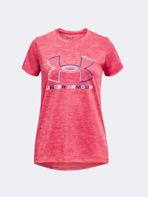 Under Armour Tech™ Big Logo Twist Girls Training T-Shirt Pink