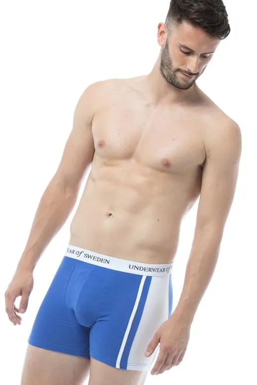 Underwear of Sweden Boxer Shorts- Dazzling Blue/White x 3 pack