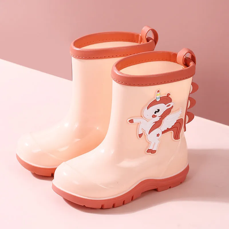 UNICORN GUM BOOTS - PEACH