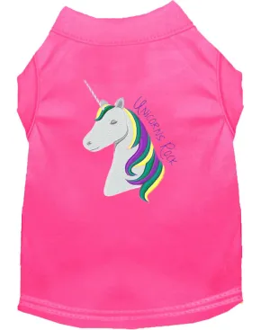 Unicorns Rock Embroidered Dog Shirt Bright Pink Med (12)