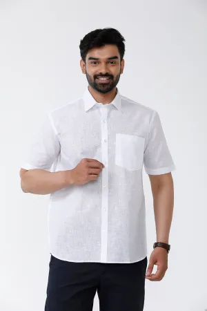 Uniq Mono - Mono Cotton Formal White Shirt For Men | Uathayam