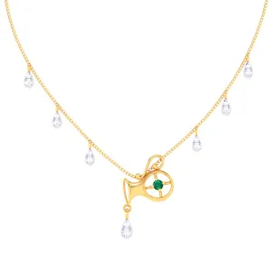 Unique Aquarius Themed 18k Gold And Diamond Necklace From Pc Chandra Online Exclusive Collection