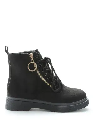 Unique Retro Lace Up Suede Short Boots