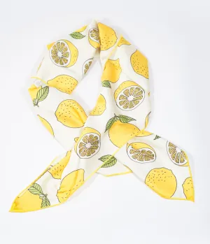 Unique Vintage Lemon Print Hair Scarf