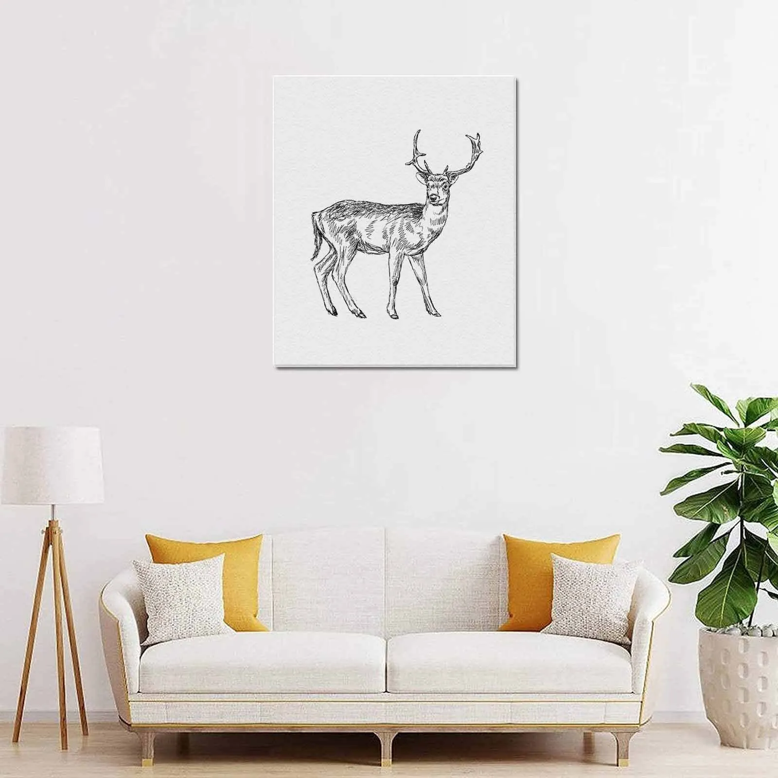 Uniquely You Wall Art / Deer  Frame Canvas Print 20"x24"