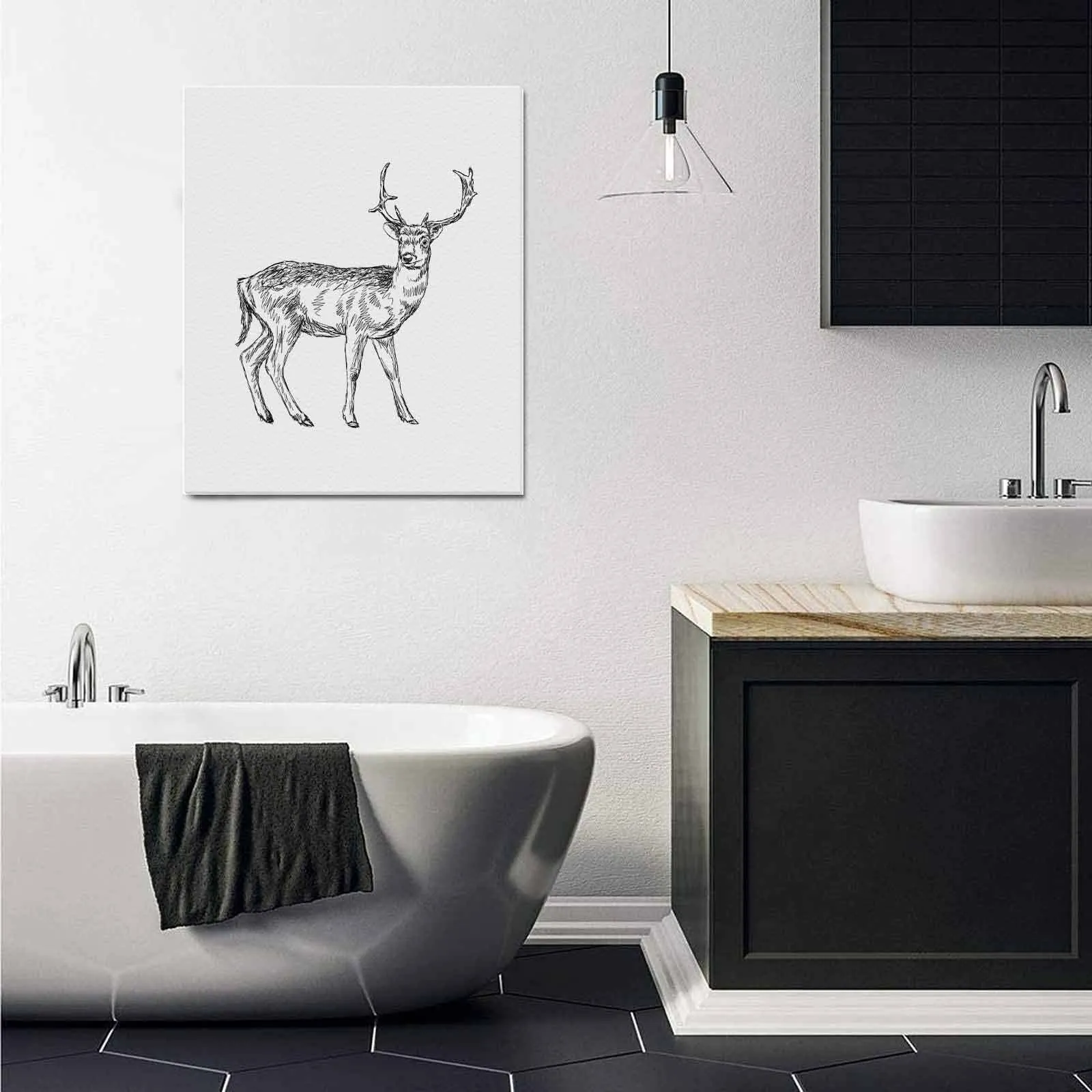 Uniquely You Wall Art / Deer  Frame Canvas Print 20"x24"