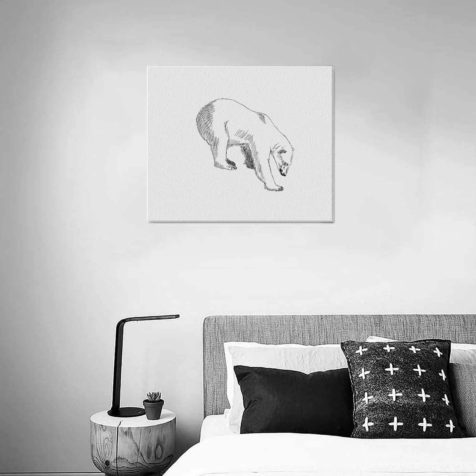 Uniquely You Wall Art / Polar Beer  Frame Canvas Print 24"x20"