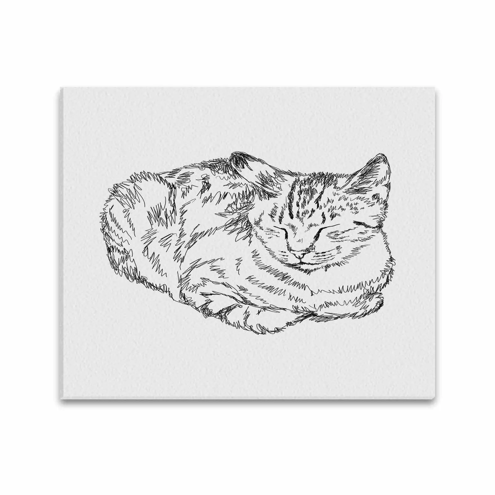 Uniquely You Wall Art / Sleepy Cat  Frame Canvas Print 20"x24"