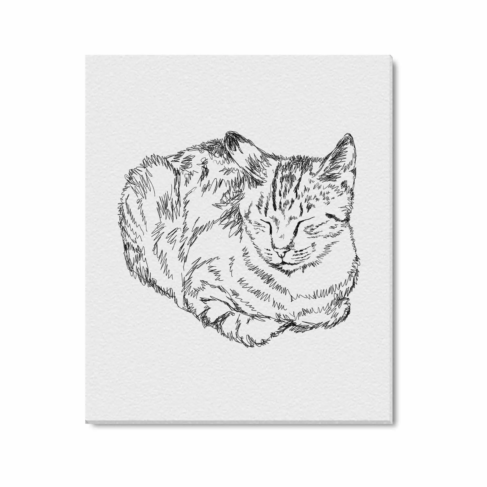 Uniquely You Wall Art / Sleepy Cat  Frame Canvas Print 20"x24"