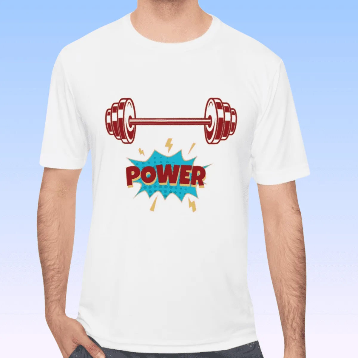 Unisex Barbell Power Moisture Wicking Tee