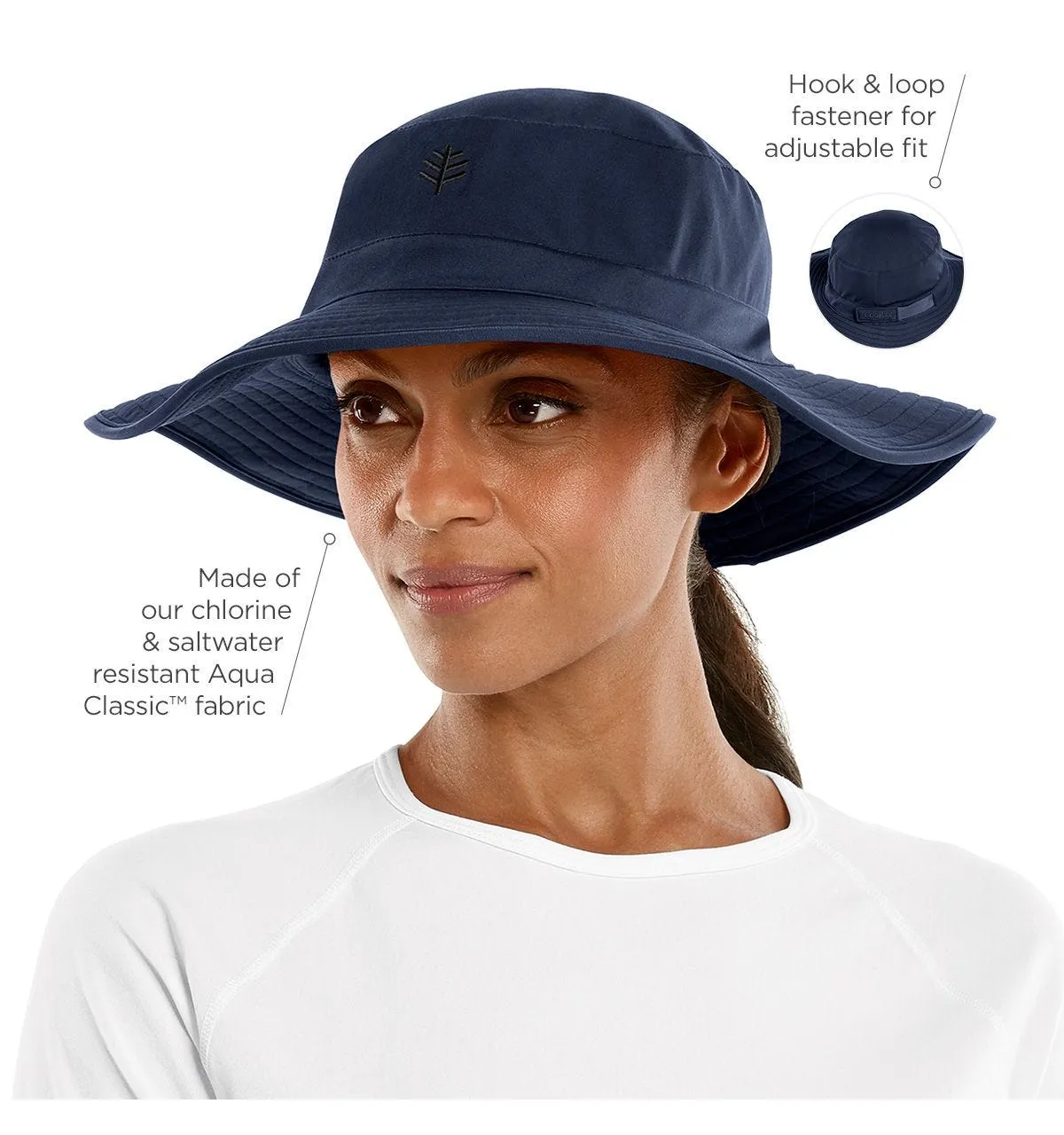 Unisex Brighton Chlorine Resistant Bucket Hat  |  Navy