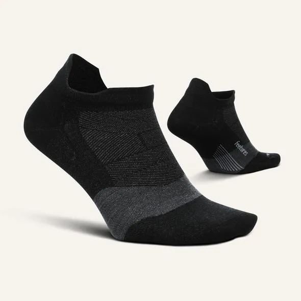 Unisex Merino 10 Cushion No Show Tab - Charcoal