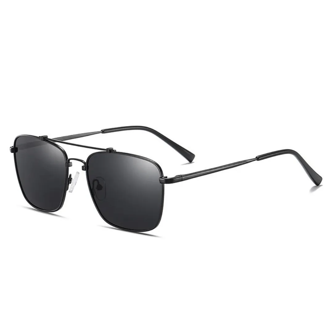 Unisex Metal Browline Polarized Sunglasses Void