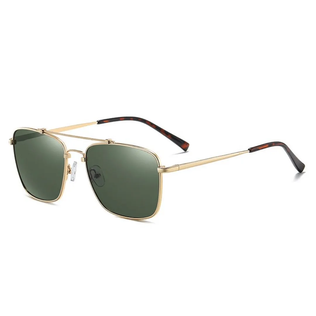 Unisex Metal Browline Polarized Sunglasses Void