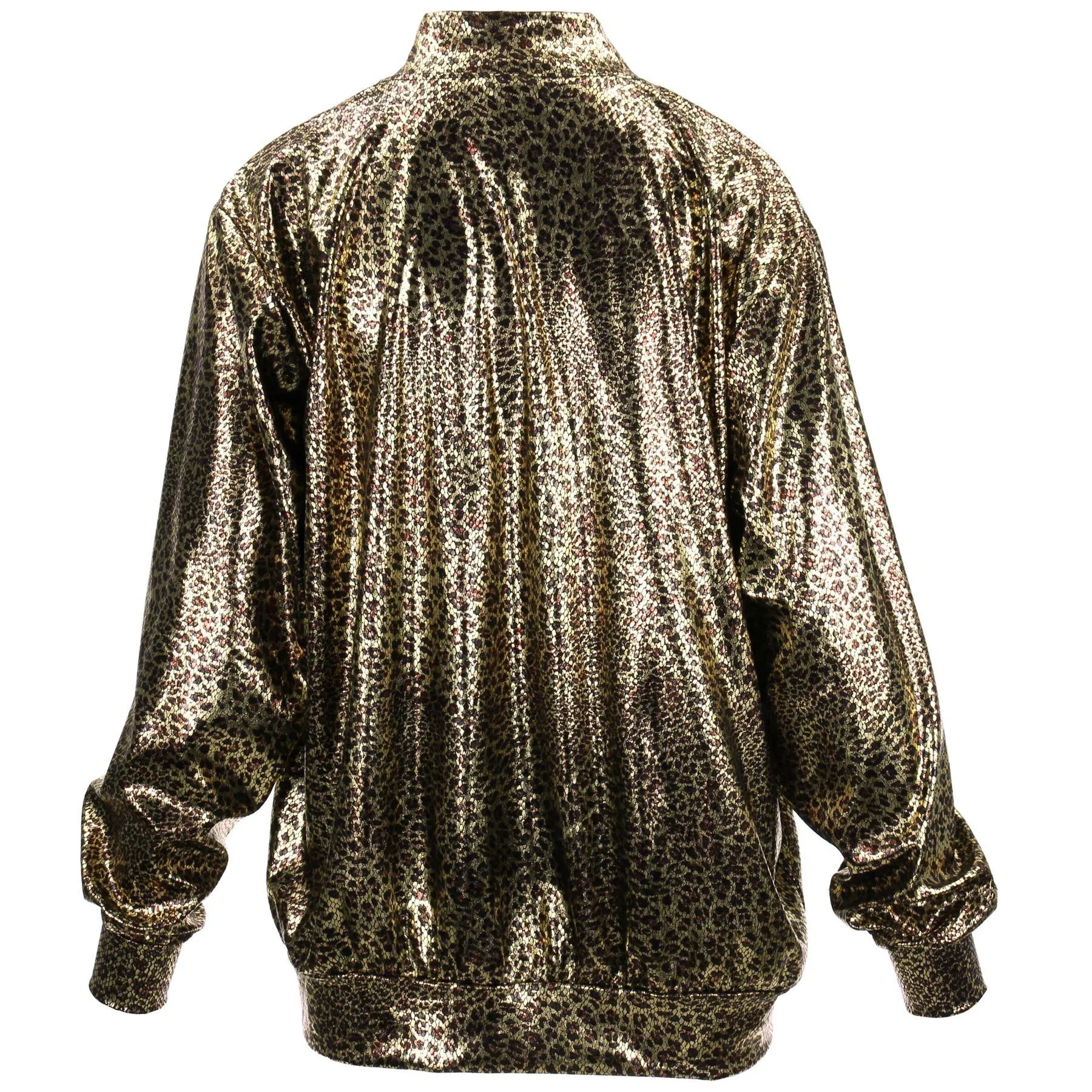 Unisex Shiny Bomber Jacket - Leopard