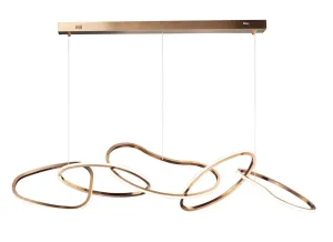 Unity 55" 5 Light Linear Pendant in Brushed Champagne