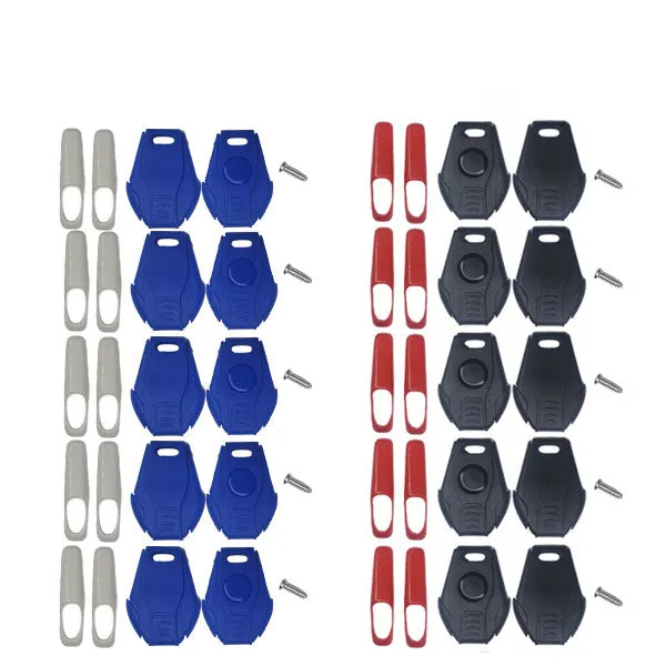 Universal Key Shell for Keydiy & Xhorse Blades - 10 Pack - 5 Red & 5 Blue - (AFTERMARKET)