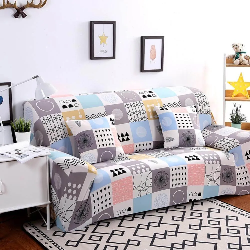 Universal Modern Colorful Cute Loveseat Sofa Covers