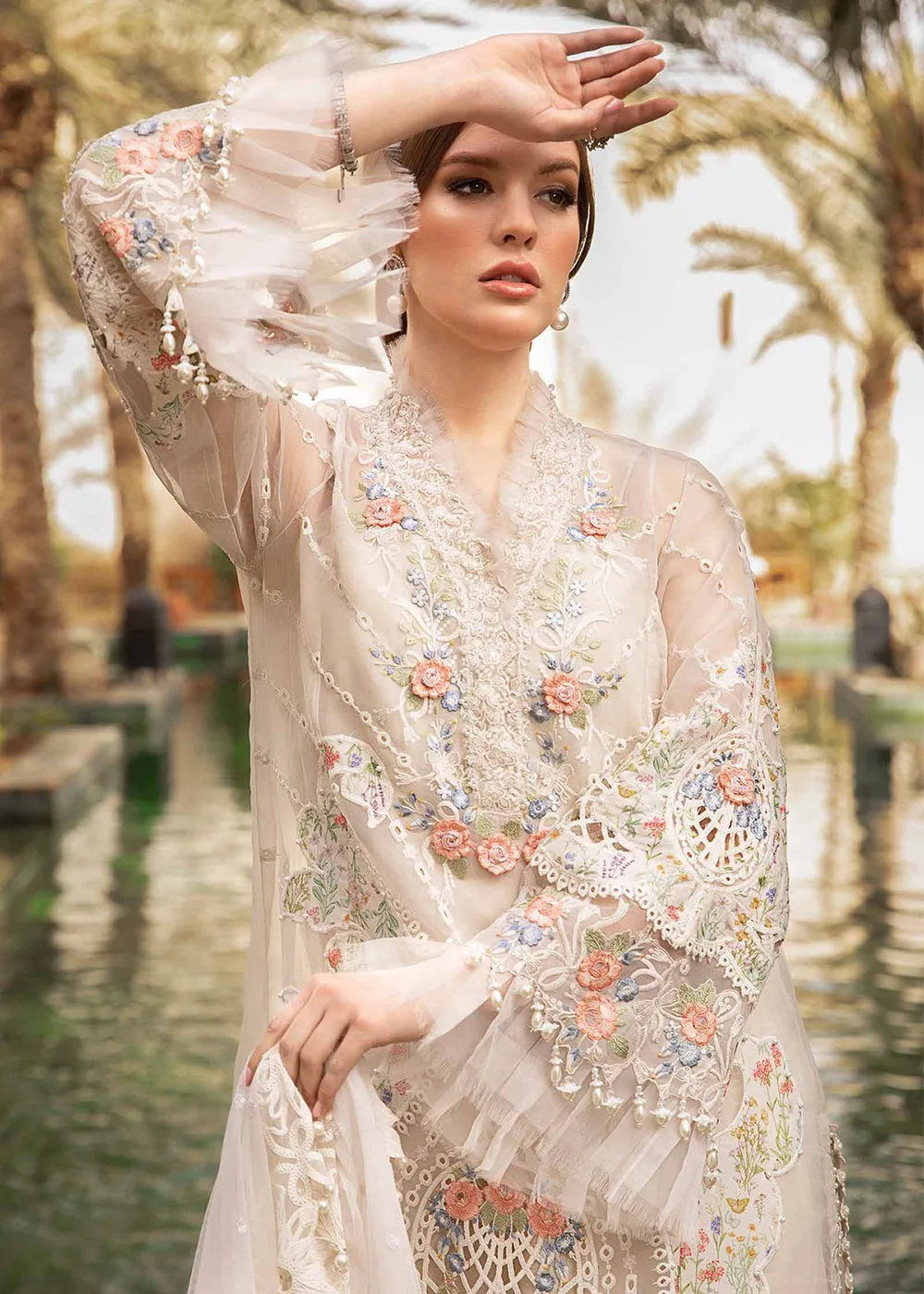 Unstitched Voyage a' Luxe Lawn '24 by Maria B | D-2405-A