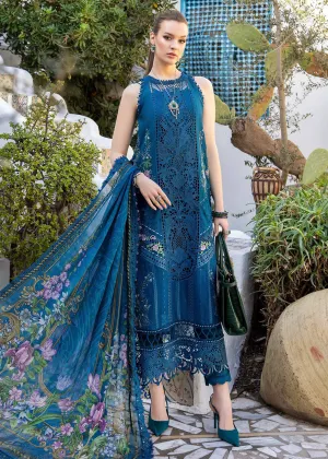 Unstitched Voyage a' Luxe Lawn '24 by Maria B | D-2415-A