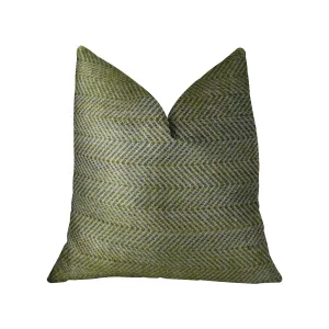 Upland Light Green and Ivory Handmade Luxury Pillow