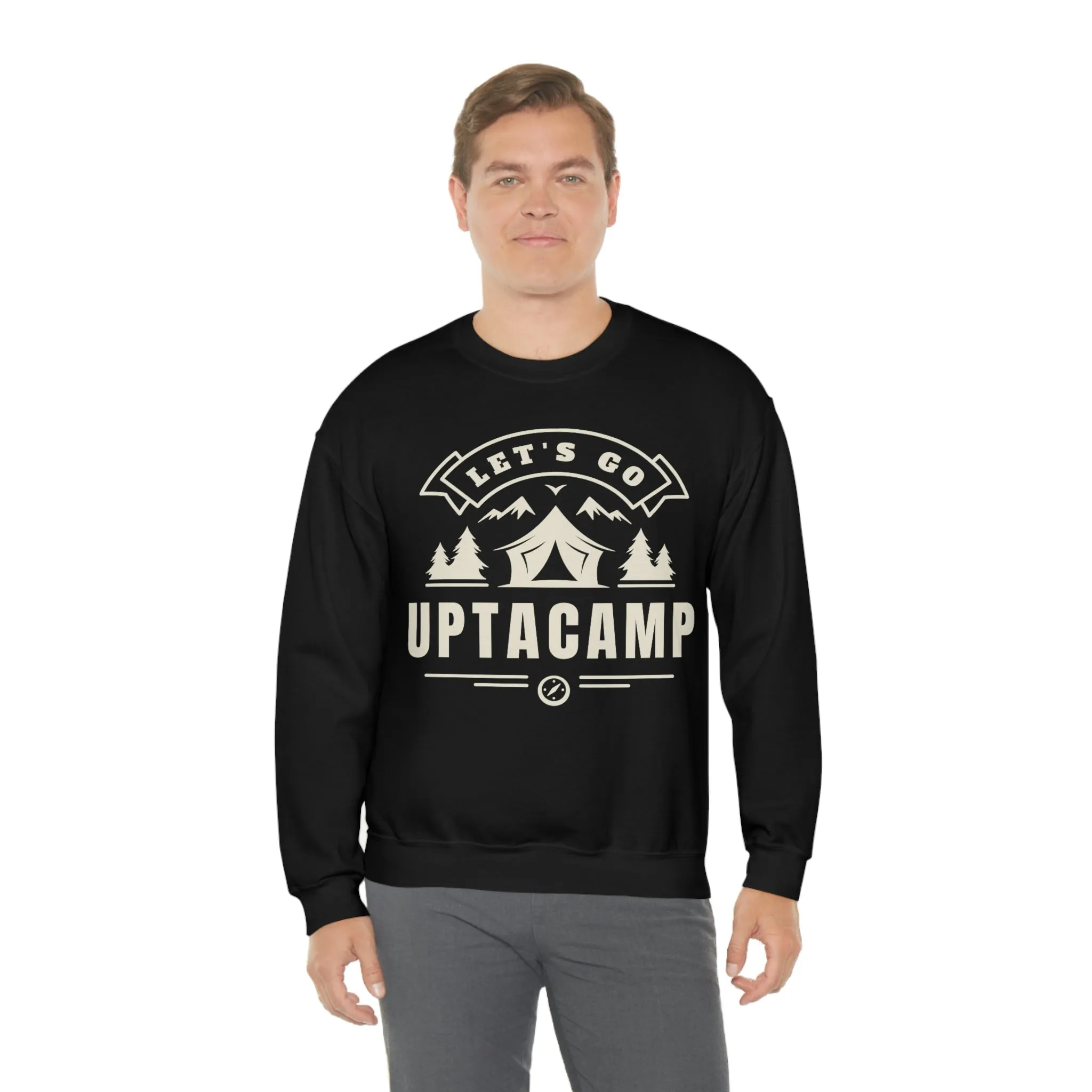 Uptacamp Heavy Crewneck Sweatshirt - Perfect Gift for Hiking, Backpacking, Camping or Just Being Outdoors