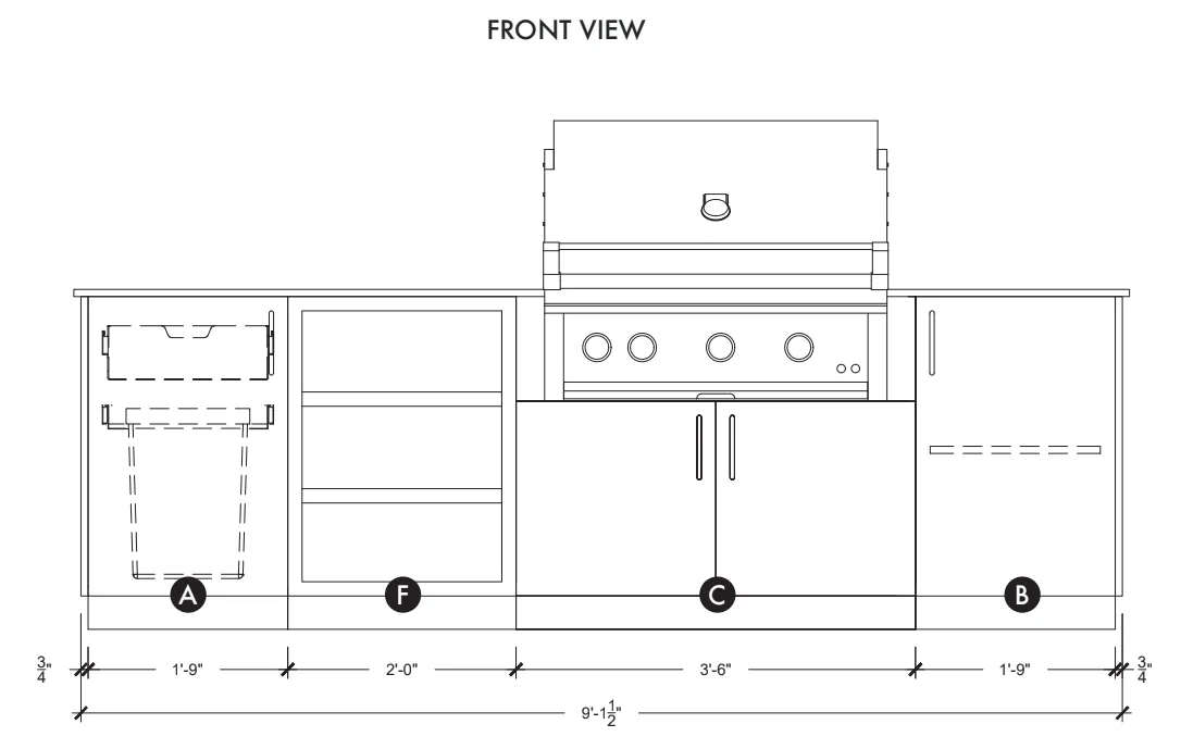 Urban Bonfire Dawn 36 Outdoor Kitchen