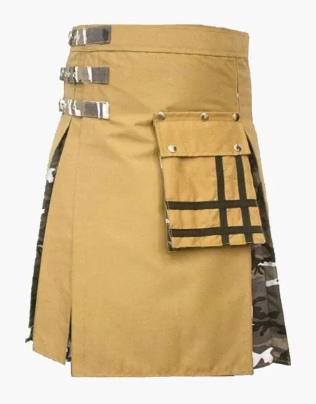 URBAN CAMO AND MODERN KHAKI HYBRID KILT