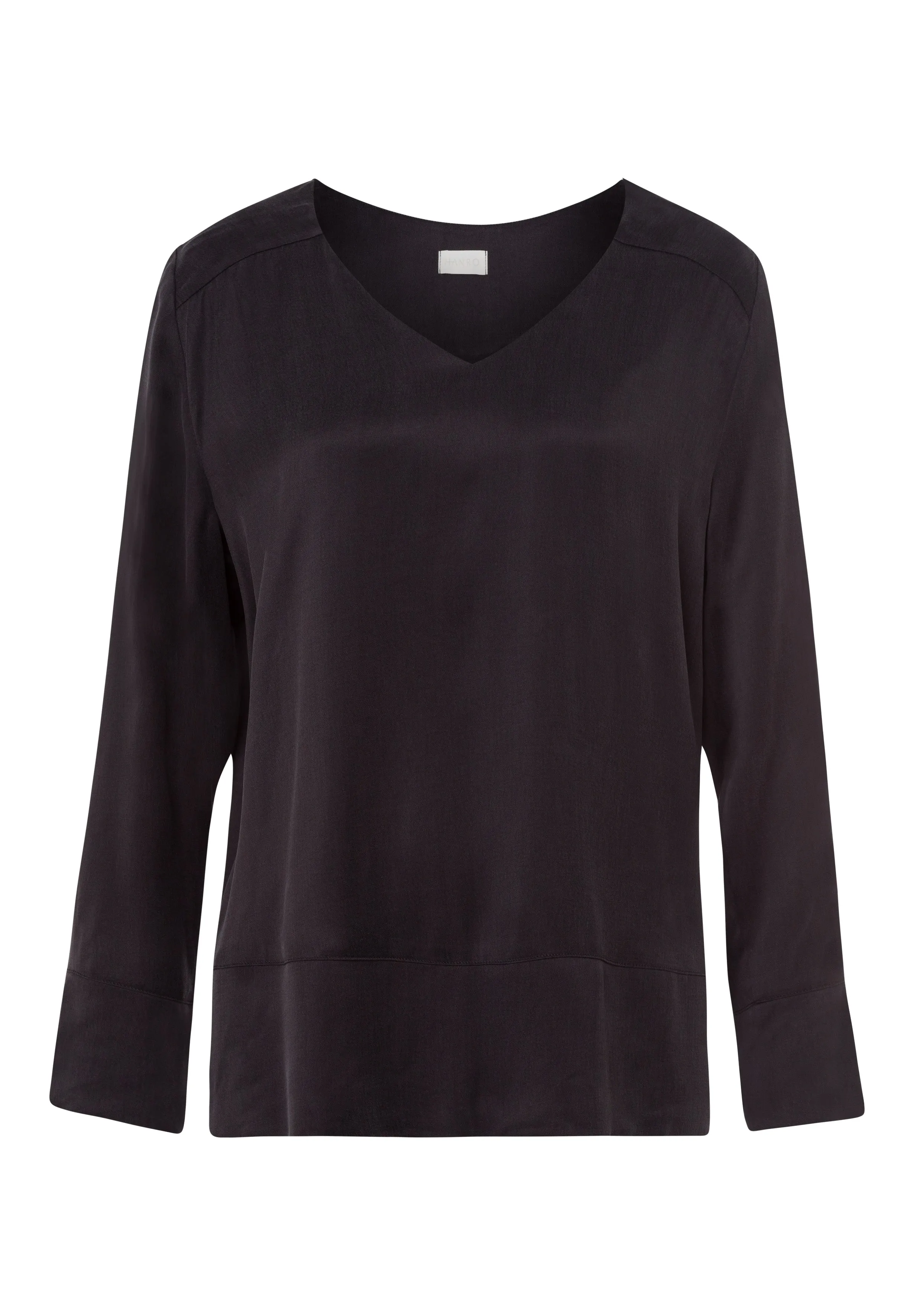 Urban Casuals Flowy V-Neck Top | Black Caviar 78649-1935