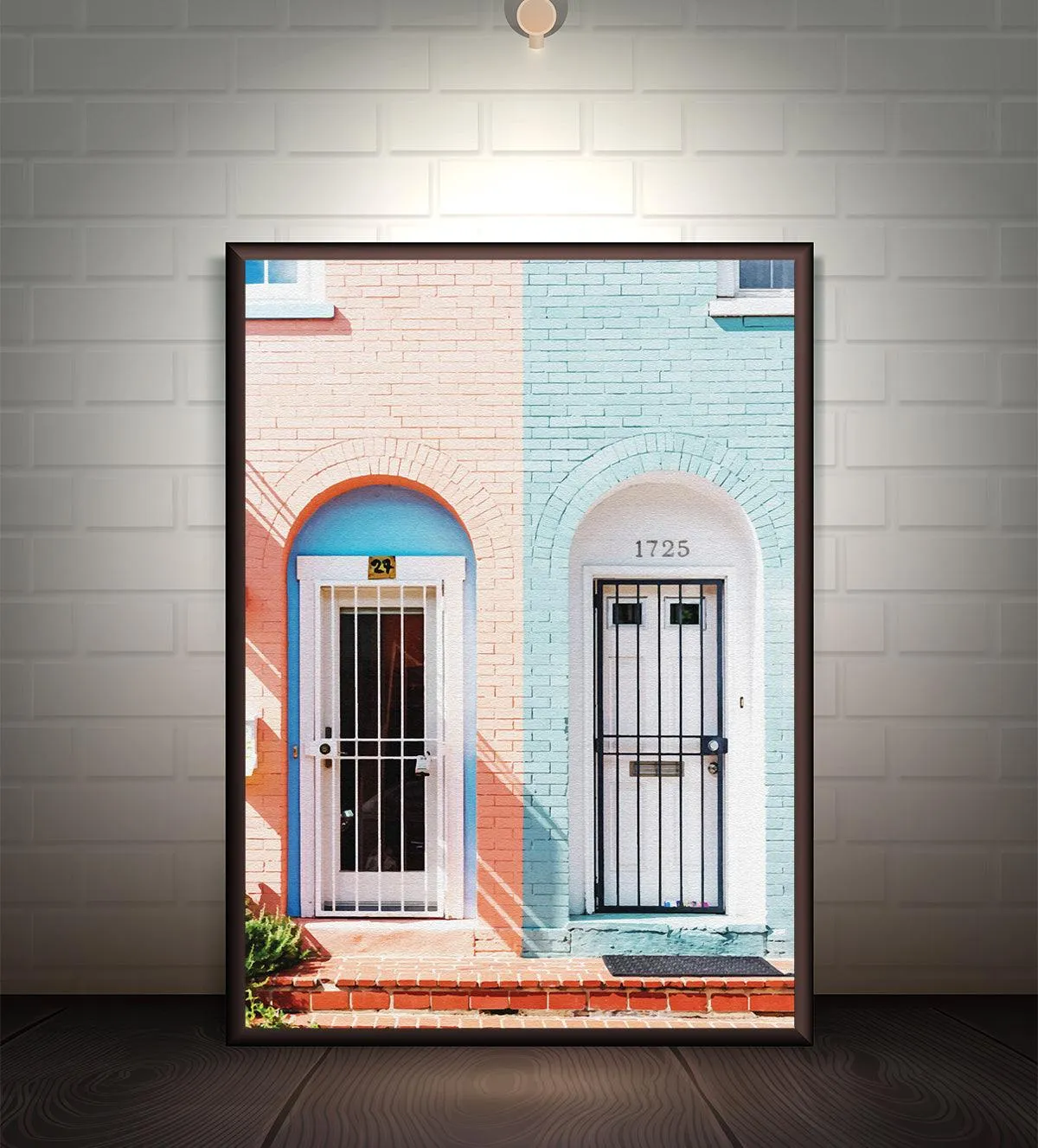 Urban Doors: Pop Culture Contrast in Pink & Blue