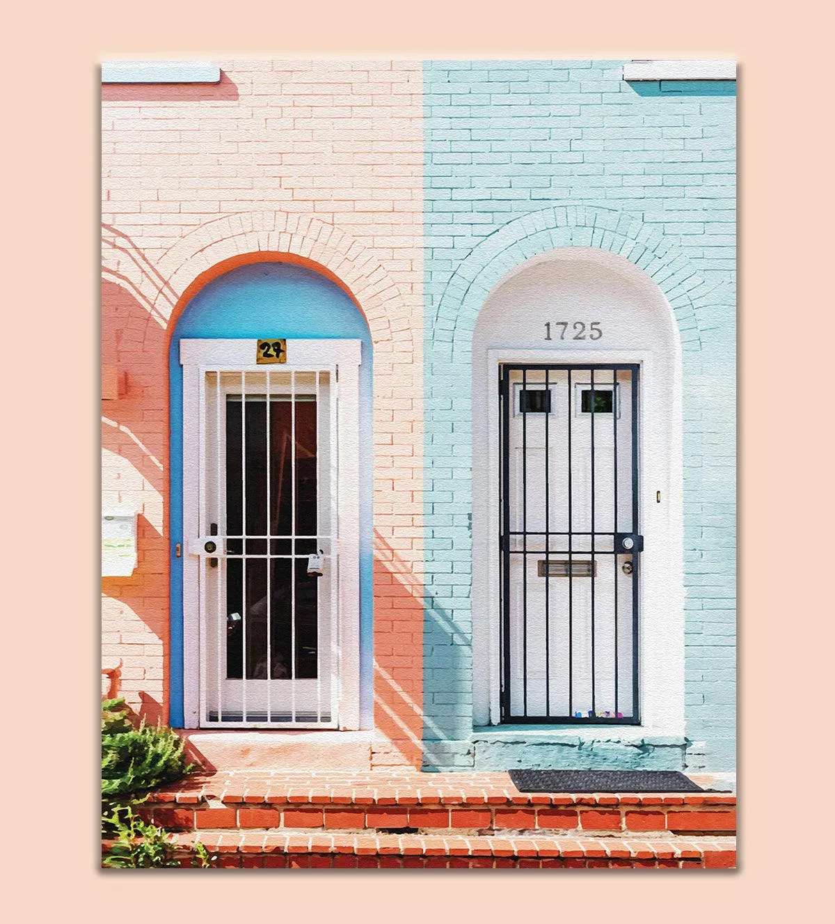 Urban Doors: Pop Culture Contrast in Pink & Blue