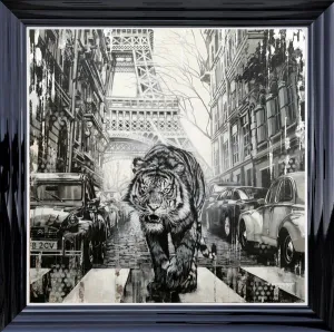 Urban Hunter Hand Embellished Canvas by Ben Jeffery