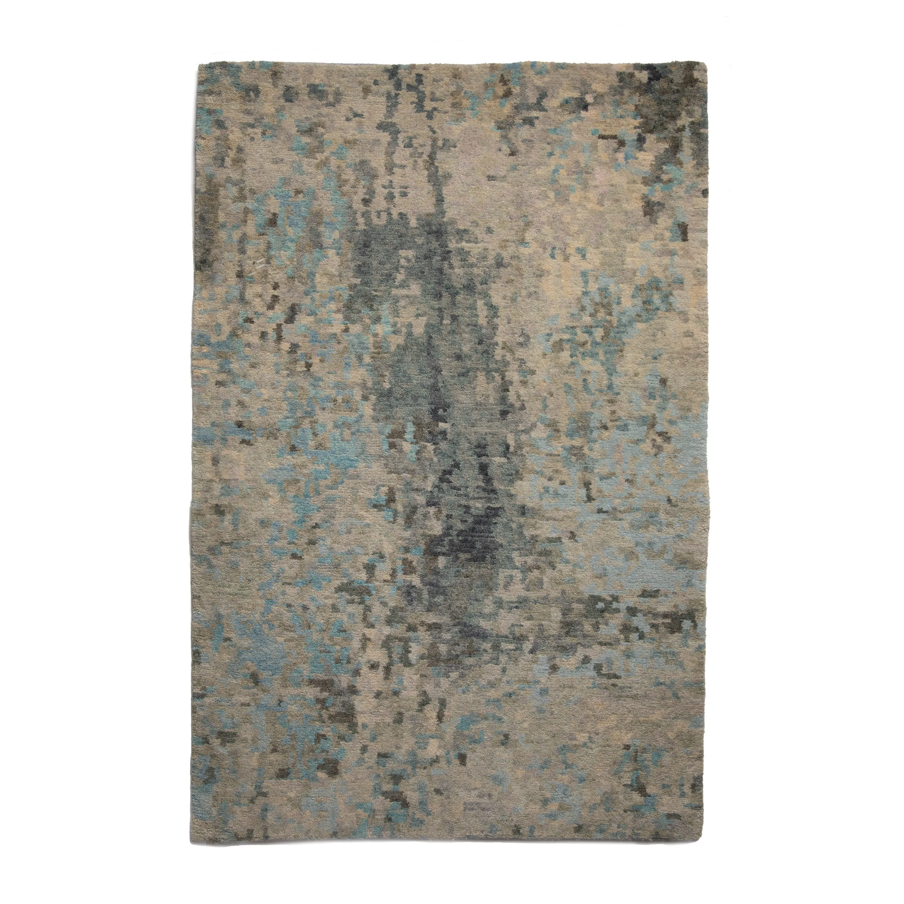 Urban - Silver Hand Knotted Wool Silk Blend