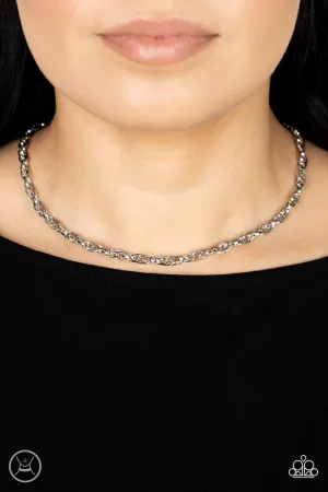 Urban Underdog - Silver Choker - Paparazzi Accessories