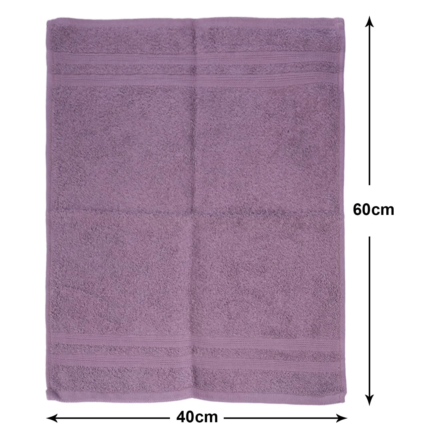 Urbane Home 525 GSM Cotton Hand Towels |Super Soft, Quick Absorbent & Anti-Bacterial|Gym & Workout Towels|Pack of 2 (Purple & Green)