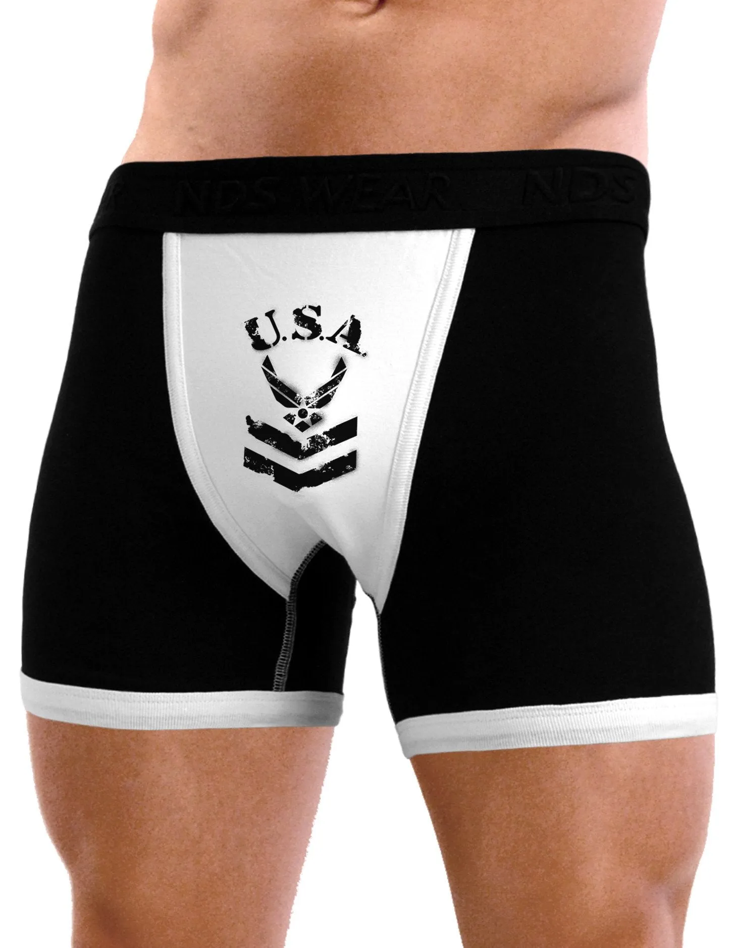 USA Military Air Force Stencil Logo Mens Boxer Brief Underwear