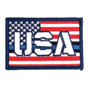 USA Patch - Red, White and Blue, Thin Blue Line American Flag