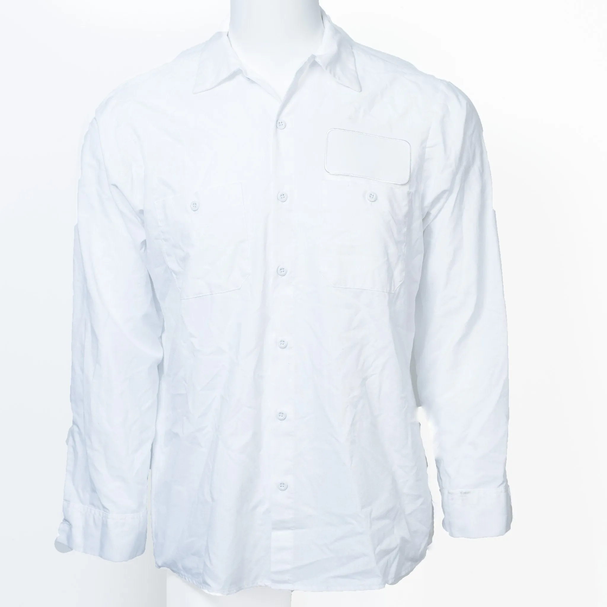 Used Standard Solid Color Work Shirt - Long Sleeve