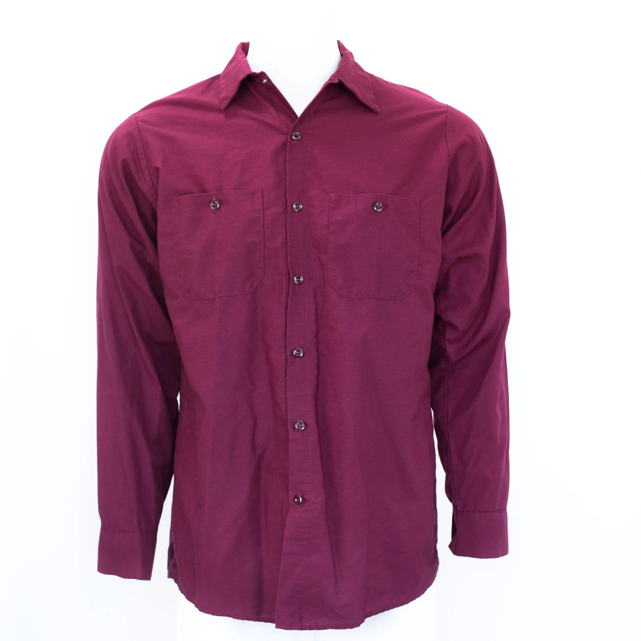 Used Standard Solid Color Work Shirt - Long Sleeve