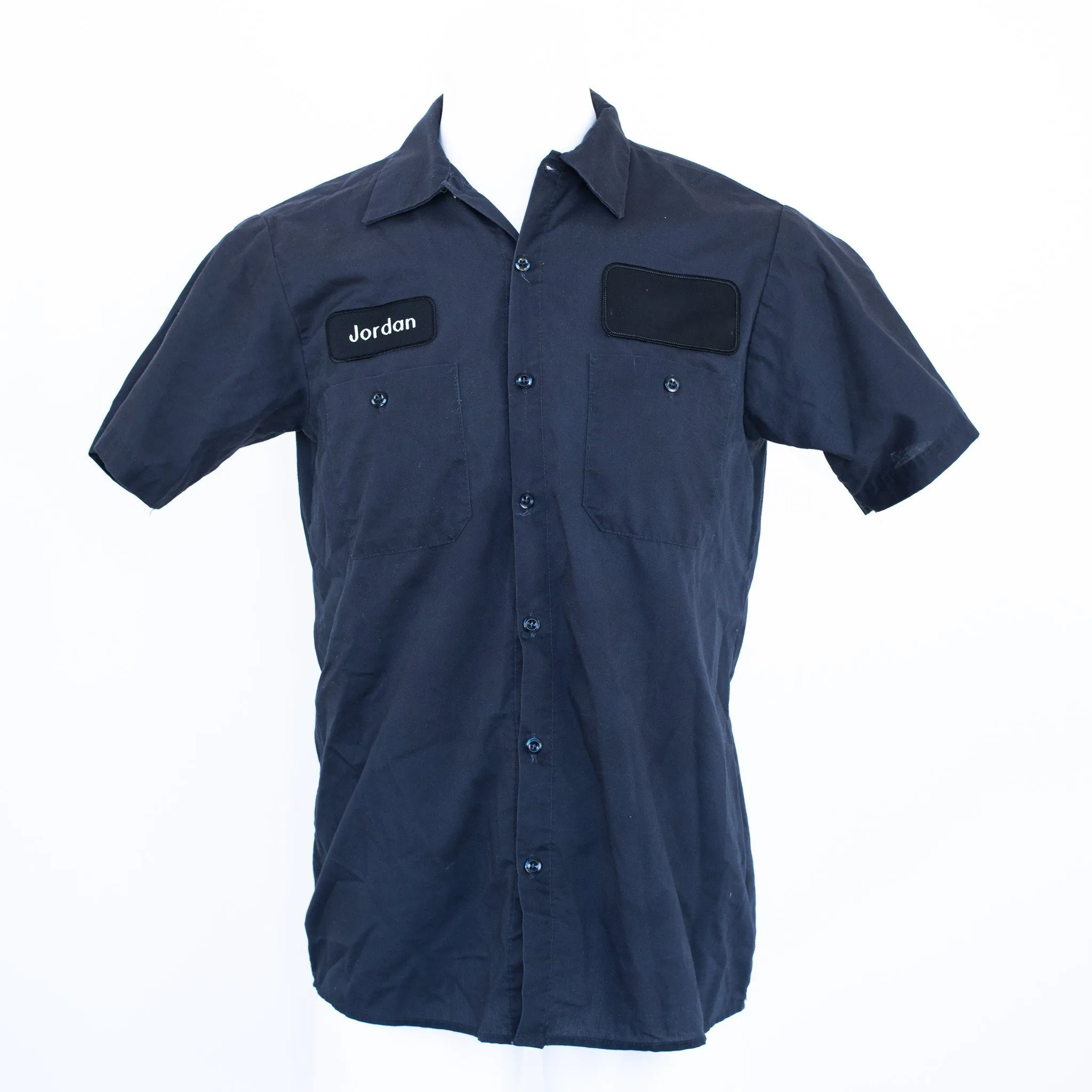 Used Standard Solid Color Work Shirt - Short Sleeve