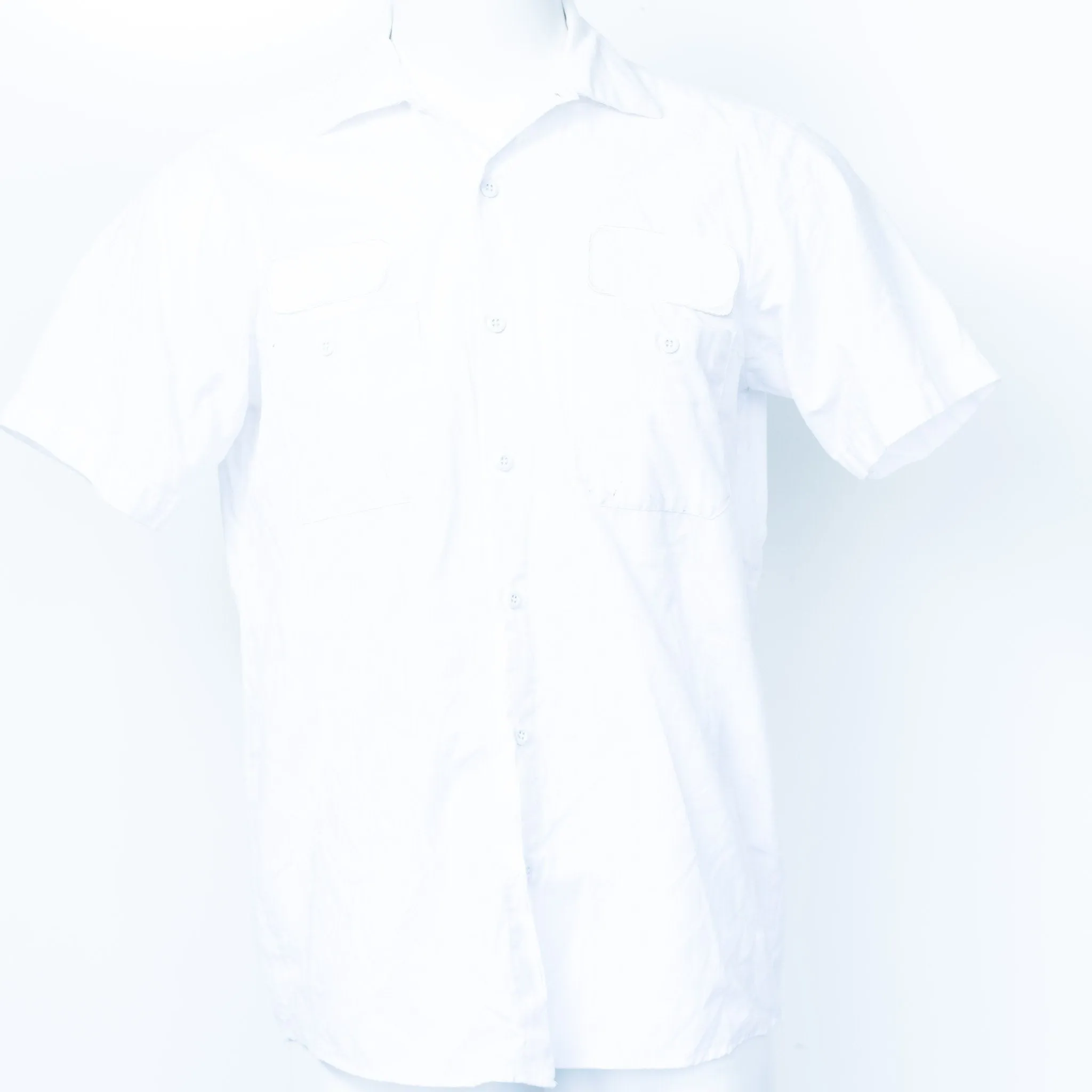 Used Standard Solid Color Work Shirt - Short Sleeve