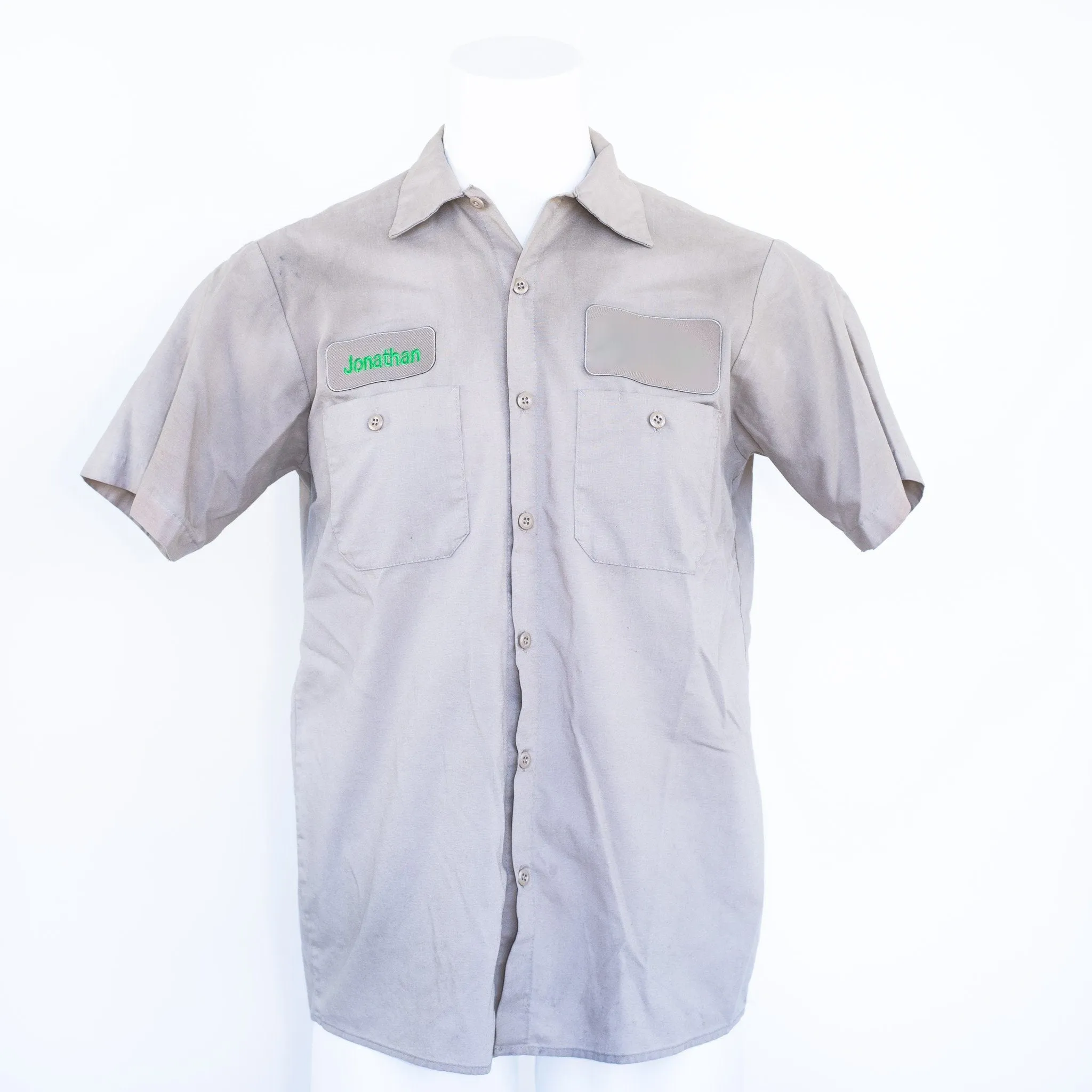 Used Standard Solid Color Work Shirt - Short Sleeve