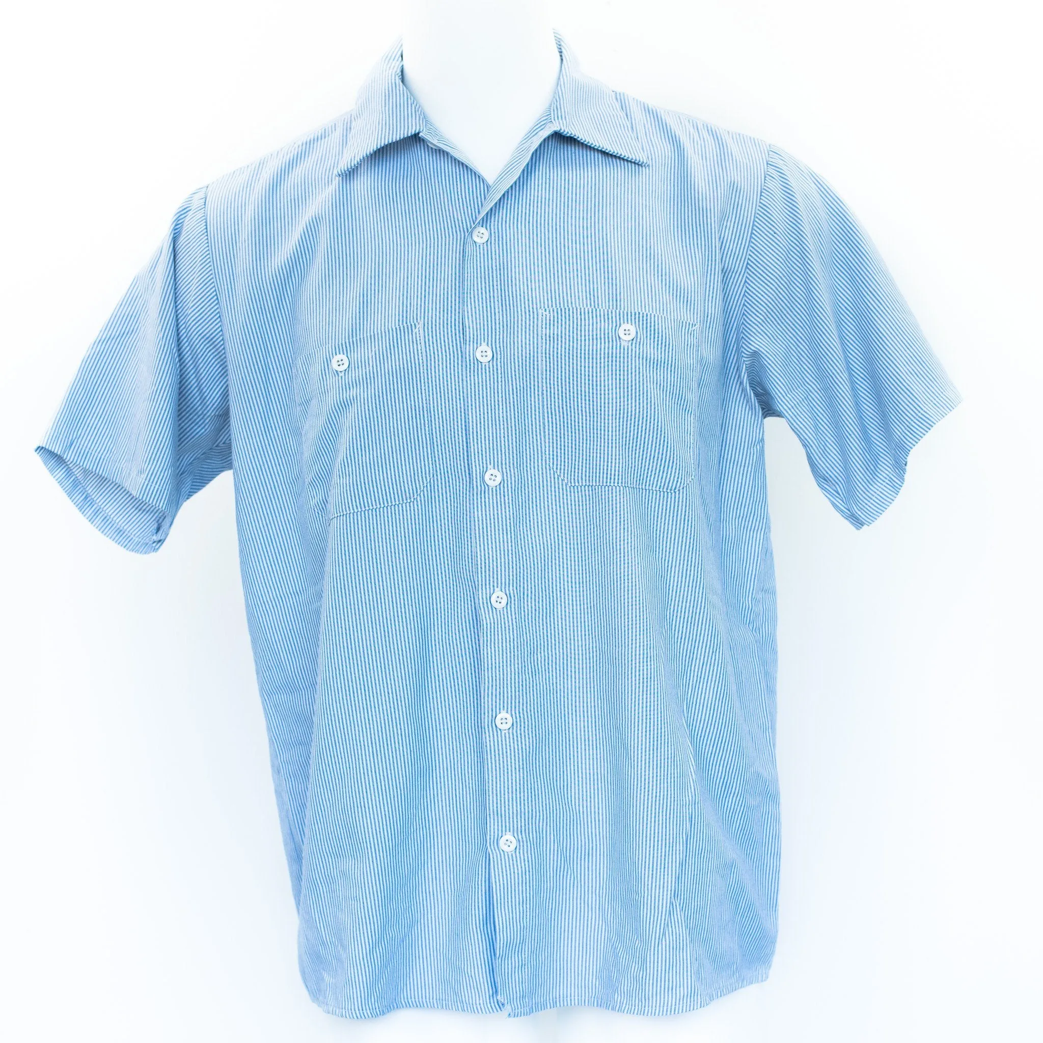 Used Standard Stripe Work Shirt - Short Sleeve