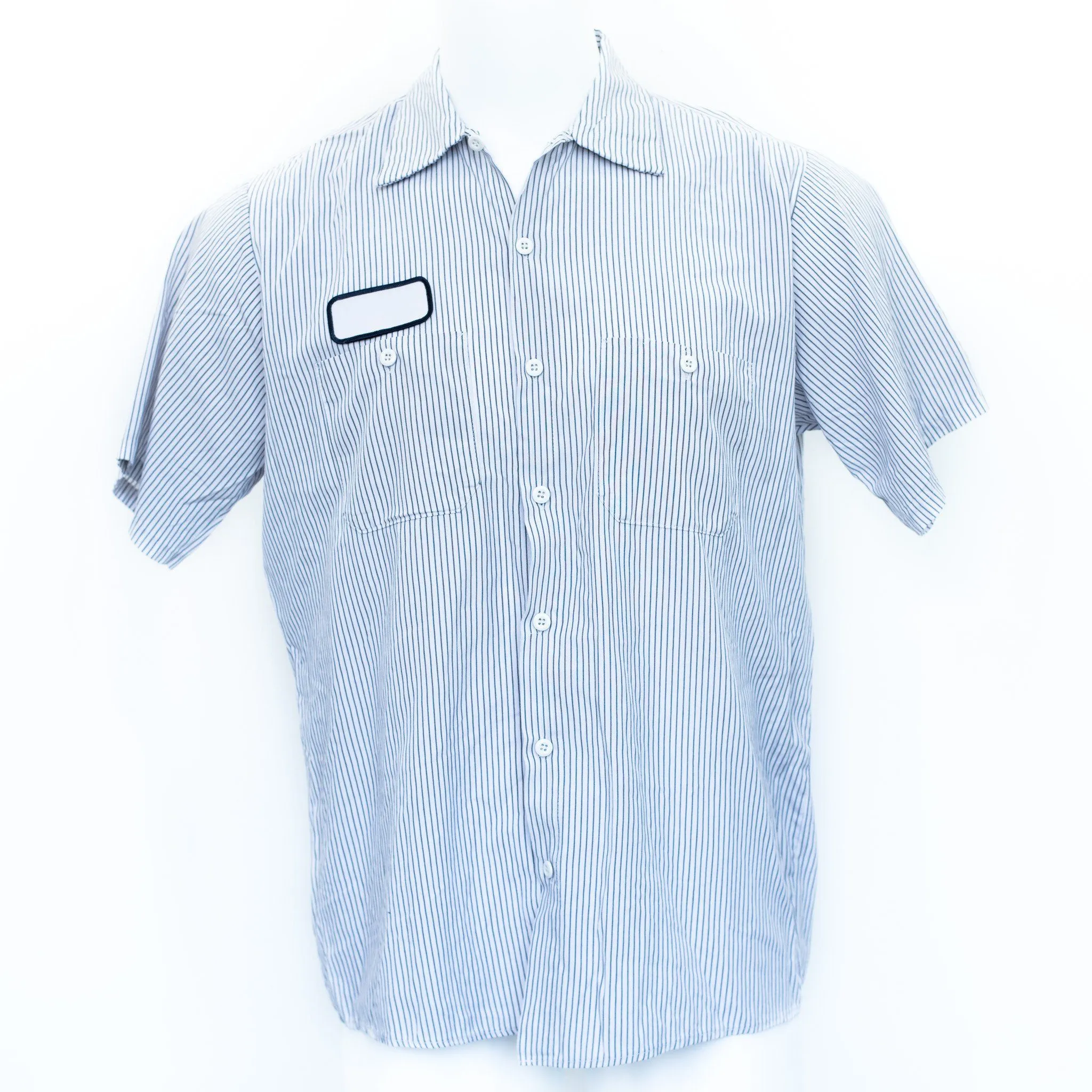 Used Standard Stripe Work Shirt - Short Sleeve