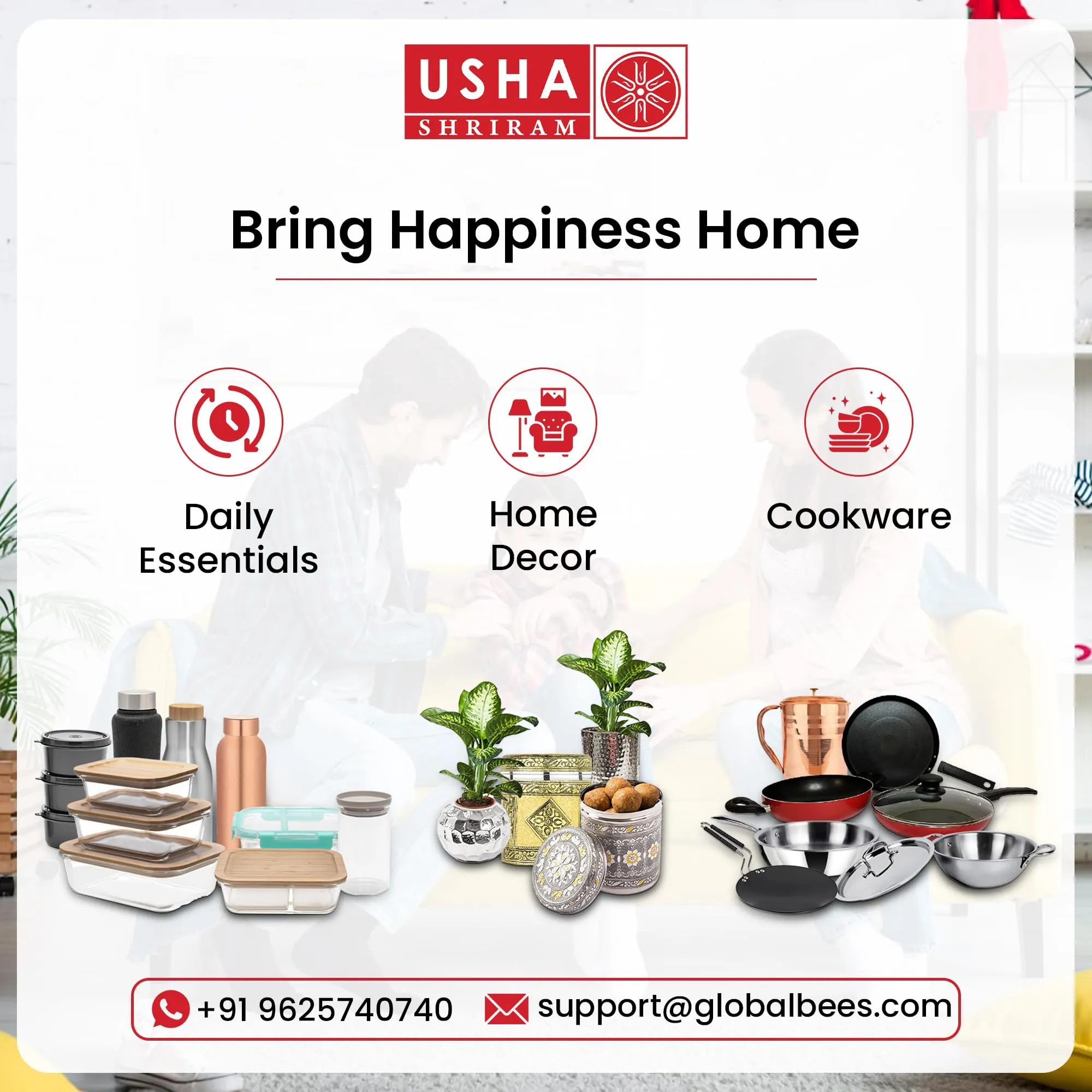 USHA SHRIRAM Ceramic Tea & Coffee Cup | Coffee Mug Microwave Safe | Refrigerator Safe | Scratch Resistant | Stain Proof | Dinnerware | Dinner Plate for Family Occasion | Diwali Gift Set (Design 2)