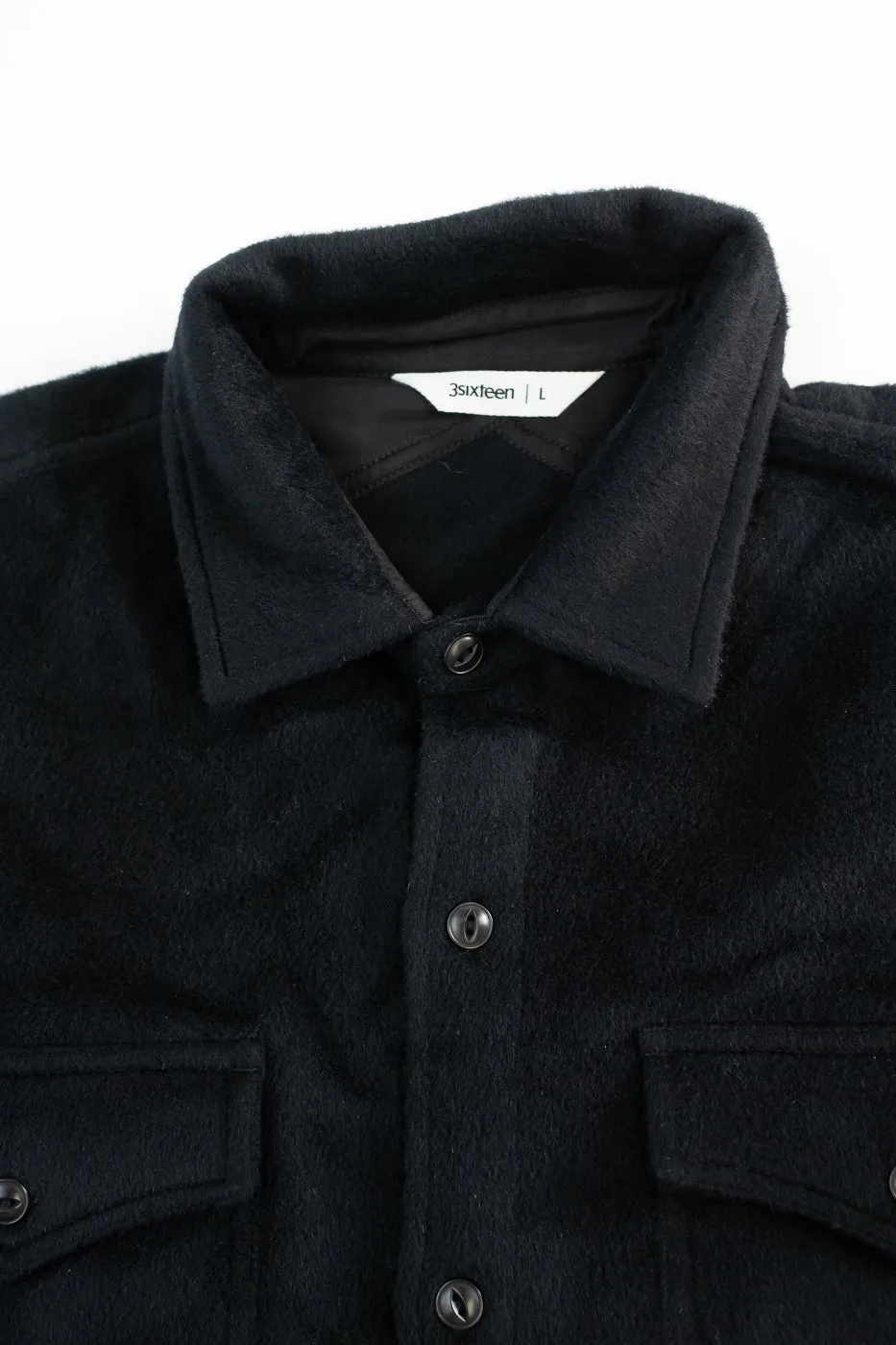 USN Overshirt Wool, Angora  - Black