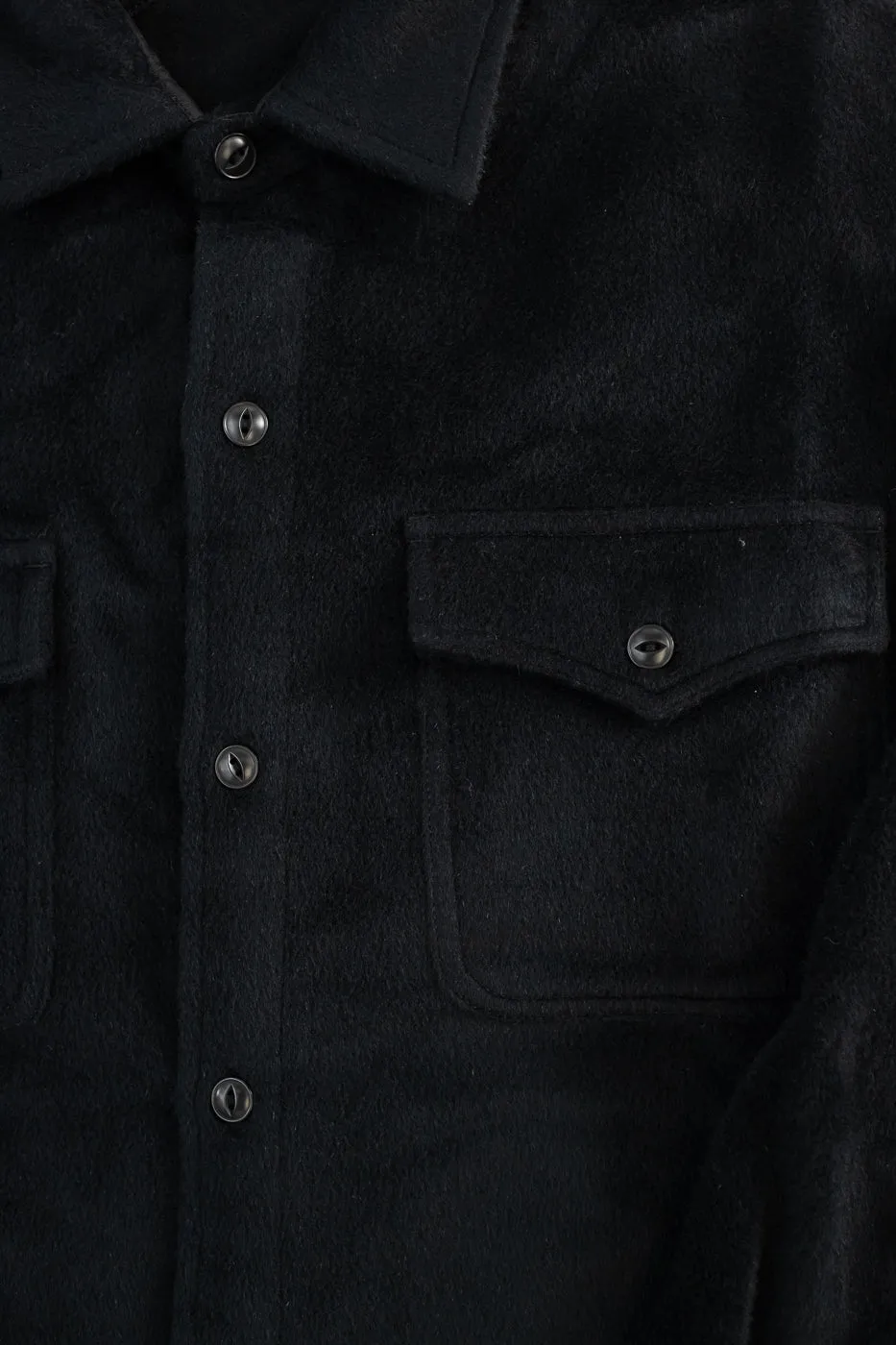 USN Overshirt Wool, Angora  - Black